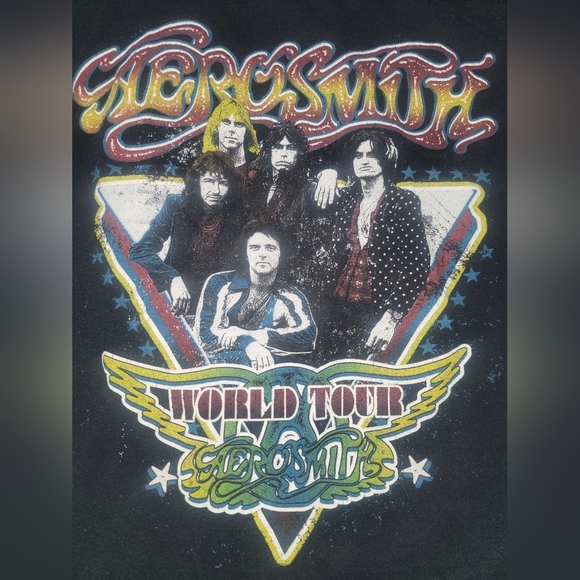 Aerosmith Black Graphic T-Shirt - Picture 2 of 3